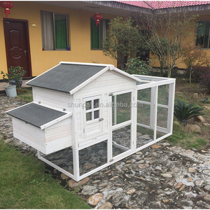 SDC017 บ้านไก่หรูหรา วิลล่าไม้เนื้อแข็ง รูปทรงสี่เหลี่ยม เป็นมิตรกับสิ่งแวดล้อม พร้อมลานวิ่งกลางแจ้ง ลายพิมพ์ ใช้ได้ทุกฤดู - Product Image 5