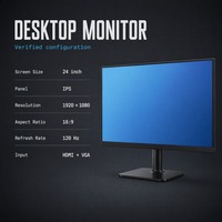 Monitor IPS Full HD 24-inci 120Hz Desain Ultra-Tipis Empat Sisi Tanpa Bingkai untuk Penggunaan PC dan Kantor Model Layar Lebar 24E2N1100