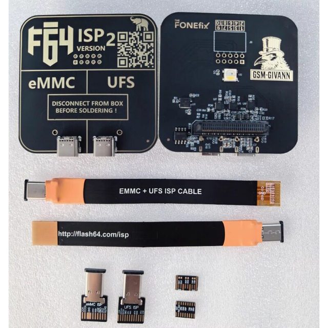 F64 Flash 64Programmer EMMC/UFS ISP V2 Adapter FPC Flex Cable High-Speed Data Transfer Memory Upgrade Tool