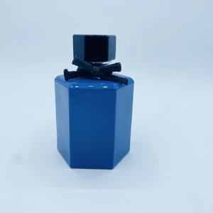 Botella de Vidrio Hexagonal Azul de 50 ml para Perfume, con Tapa de Plástico, para Uso Personal - Product Image 6