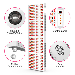 Usine en gros 2400W LED panneau de thérapie infrarouge à lumière <span class=keywords><strong>rouge</strong></span> pour corps entier 630nm + 660nm + 810nm + 830nm + 850nm lumière <span class=keywords><strong>rouge</strong></span> - Product Image 3