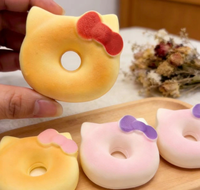 Jouet à presser en forme de gâteau ou beignet, en PU à rebond lent, anti-stress musical, sensation plastiline, décompression, unisexe, à partir de 8 ans, vente en gros