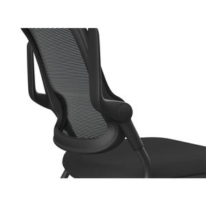 Vente en gros de chaise pliante de salle de réunion respirante en maille noire chaise de bureau de formation empilable - Product Image 2