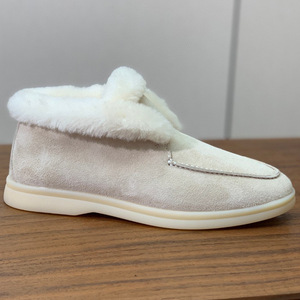 Nuovi Stivali Invernali Italiani alla Moda, Scarpe da <span class=keywords><strong>Donna</strong></span> in Vera Pelle con Lana Calda, Leggere e Termiche, Slip-On per la Neve - Product Image 2