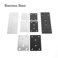 Supports à trou fixe carré droit en acier inoxydable pour attache de meuble d'armoire et planche de bois connecter des entretoises d'angle planaires