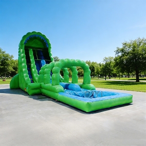 Outdoor Custom Luxury Commercial Pvc Big Water Slides <b>Inflatable</b> slip n Slides for Adults Commercial 20ft - Product Image 1