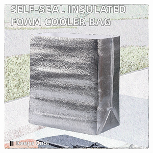 フード & メール用の自己シール断熱フォームクーラーバッグ断熱配送ボックスライナーと封筒 - Product Image 3