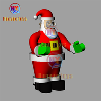 Modèle de Père Noël gonflable géant personnalisé de 12 m de haut, de qualité commerciale, imperméable, pour la décoration extérieure de Noël