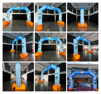Arche publicitaire gonflable sur mesure 6x4m, arche gonflable imperméable pour ligne de départ/arrivée, arche gonflable pour événements