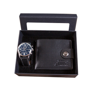 Set Regalo Aziendale Personalizzato con Logo Stampato, Souvenir <span class=keywords><strong>per</strong></span> <span class=keywords><strong>San</strong></span> <span class=keywords><strong>Valentino</strong></span>, Regalo <span class=keywords><strong>per</strong></span> <span class=keywords><strong>Fidanzato</strong></span>, Festa del Papà, Orologio al Quarzo e Portafoglio - Product Image 4