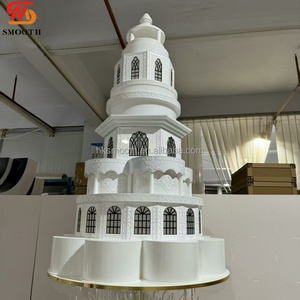SMOOTH Luxury 5ft Church Light Up Cake Display Stand Banquet Dessert <b>Prop</b> <b>Wedding</b> Luminous Castle Cake Tower - Product Image 3