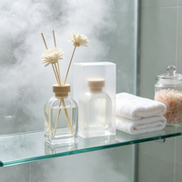 Diffuseur d'arômes carré en verre de 100 ml avec logo personnalisé pour la décoration de la maison
