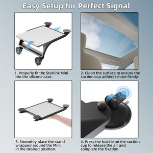 Custodia Protettiva in Silicone per Starlink Mini <span class=keywords><strong>con</strong></span> Ventosa 2-in-1 per Montaggio su Tetto, Tettuccio Apribile e Finestra RV - Product Image 5