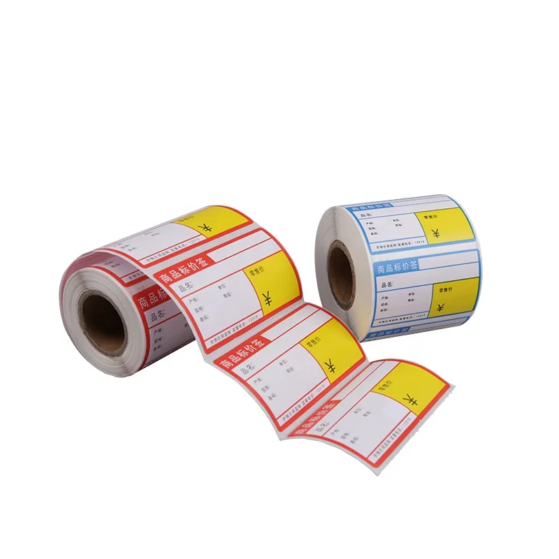 Product Packing Sticker Label Custom Color Thermal Label for Food logo Shipping Label Roll