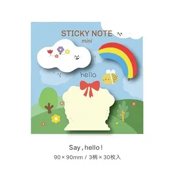 Little childhood series Cartoon Sticky Notes Memo Pad Diary Stationary Scrapbook Decorative Cute Halloween mini N Times Sticky