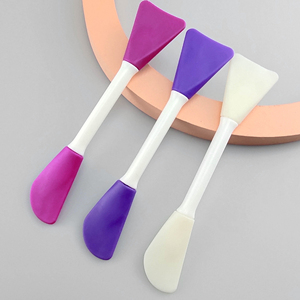 Spatola per <span class=keywords><strong>Trucco</strong></span> in Plastica e Silicone, <span class=keywords><strong>Paletta</strong></span> Cosmetica con Manico per Applicazione Fondotinta - Product Image 5