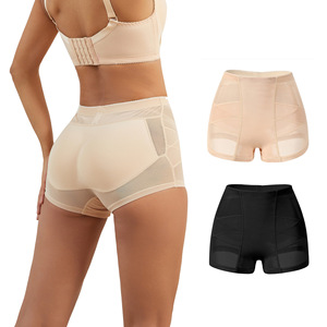 Pantalones Moldeadores Abdominales <span class=keywords><strong>para</strong></span> <span class=keywords><strong>Mujer</strong></span>, Tipo Bóxer, con Relleno Fijo <span class=keywords><strong>para</strong></span> Realce de Glúteos, Transpirables, de Malla, <span class=keywords><strong>Faja</strong></span> Reductora - Product Image 1