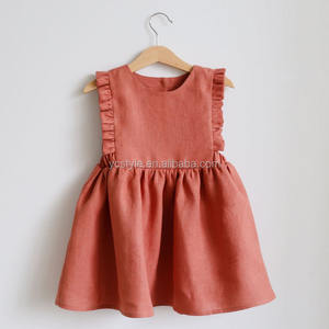 بيع بالجملة فساتين طفل صغير من الكتان عارضة بلا أكمام للأطفال الفئة العمرية - Product Image 1