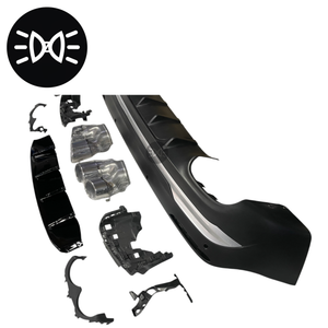 Per <span class=keywords><strong>Mercedes</strong></span>-Benz <span class=keywords><strong>GLA</strong></span> H247/W247: Guscio paraurti posteriore con diffusore terminale di scarico e kit di montaggio - Product Image 2