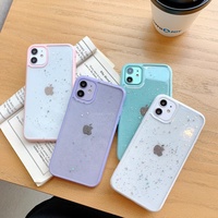 Coque de téléphone transparente en TPU avec paillettes scintillantes pour iPhone 17 16 15 14 13 12 Pro 12 Mini 12 11 Pro Max XR XS Max X 8 7 Plus