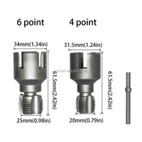 Kit de coupe-tuyaux PVC industriel 4 points, outil de taraudage rapide pour filetages internes et externes, outil de taraudage pour conduites d'eau, personnalisable ODM