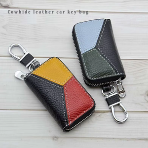 <span class=keywords><strong>Porte</strong></span>-<span class=keywords><strong>clés</strong></span> en <span class=keywords><strong>cuir</strong></span> véritable à la mode pour hommes et étui à <span class=keywords><strong>clés</strong></span> de voiture - Product Image 5