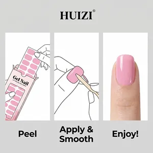 Bandes de gel UV sans lampe Huizi, autocollantes, pour ongles en gel durcissant à l'air, sans lampe, pour French manucure - Product Image 3