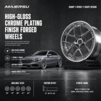 Jantes forgées Chrome Argent 2 pièces 5x112 5x120 18 19 20 21 22 pouces pour Corvette C6 C7 BMW Porsche Ferrari Cadillac