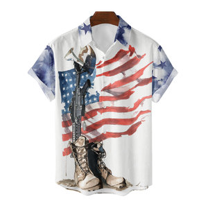 Nuoxin Custom 2024 America Camiseta barata de EE. UU. Hombres americanos Us Polo Shirt Bandera americana para camiseta - Product Image 5