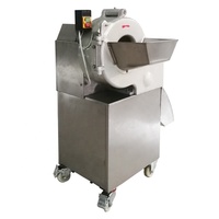 Commerciële fruit- en groentesnijmachine voor tomaten, wortelen, aardappelen, uien, komkommers, mango's, aardbeien, ananas; blokjes snijder voor salades