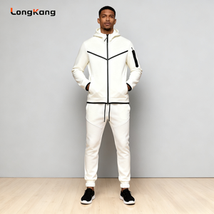 Nouvelle Collection 2026 – Ensemble Sportswear Décontracté Homme à Capuche, Coupe Slim, Imprimé Coton Délavé, Tenue Hiver Deux Pièces Tendance - Product Image 1