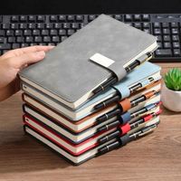 Libreta de Cuero PU A5 con Logotipo Personalizado Promocional 2025, Diario con Ranura para Bolígrafo, Estilo Moderno, 100 Hojas de Seda