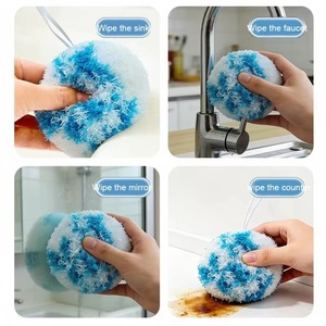 Balle de nettoyage nano pour un nettoyage rapide des taches de cuisine, 1/2/3 pièces, balles à rayures colorées avec corde de suspension, outils de nettoyage ménager - Product Image 5