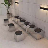 Ensemble de chaises de table d'extérieur commerciales modernes en acier inoxydable à la mode pour les cafés et les magasins de thé au lait