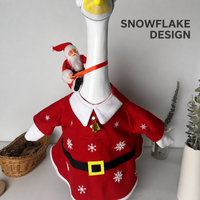 Ensemble cadeau de Noël en gros pour animaux de compagnie : Pull en polaire tricoté personnalisé de luxe, chaud, avec motif d'oie, toutes saisons