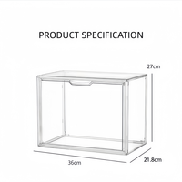 Boîtes de présentation modernes en acrylique transparent avec porte magnétique, à assembler, pour objets de luxe, objets de collection, portefeuilles, livres, jouets