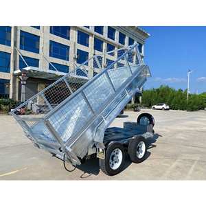 <span class=keywords><strong>Camion</strong></span> à <span class=keywords><strong>benne</strong></span> basculante hydraulique à double essieu arrière 8x5, galvanisé, équipé de feux LED et d'une cage en treillis métallique, vente directe d'usine - Product Image 6