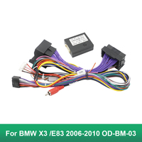 Câble de faisceau d'alimentation 16 broches pour BMW X3 E83 2006-2010 Android Car Radio Stereo Car Accessories Canbus Box Adaptor Decoder
