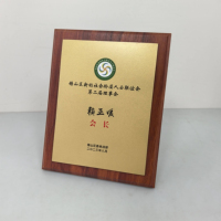 Trophée de plaque de certificat en bois personnalisé Plaque de récompense en bois pour certificat