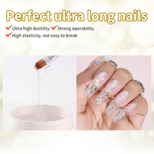 Gel de Extensión de Uñas Transparente de Calidad Profesional para Salón, No Amarillea, Gel Duro Transparente de Alta Viscosidad, Secado con Lámpara UV LED, Removible - Product Image 4