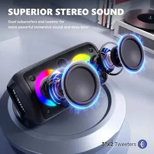 Altavoz Exterior Kinglucky 3317 BT5.3 Caja de Fiesta <span class=keywords><strong>con</strong></span> Micrófonos Audio Portátil Karaoke <span class=keywords><strong>Inalámbrico</strong></span> de Fábrica OEM - Product Image 4