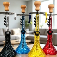 Chicha de luxe de style européen, Narguilé Qalyan El Bomber Cachimba NURBURGRING, ensemble complet 62cm, en acier inoxydable 304 russe