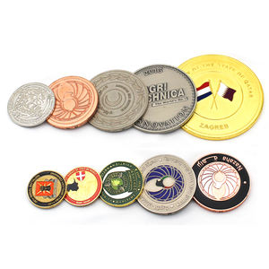 사용자 정의 2D 3D 로고 레이저 새겨진 양면 황동 구리 금속 공예 기념 동전 빈 기념품 서명 도전 - Product Image 3