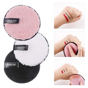 Éponge de maquillage en microfibre de qualité supérieure Super douce <span class=keywords><strong>North</strong></span> Pole Fleecy Lazy <span class=keywords><strong>Face</strong></span> Wash Round Makeup Remover Powder Puff - Product Image 5