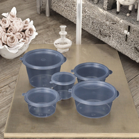 Contenant rond transparent scellé pour sauce chili, en plastique PP, jetable, avec couvercle articulé, 1oz, 2oz, 3oz, 4oz