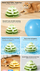 Cute Green Plastic <b>Cat</b> Puzzle Toy With Balls For Easter Boredom Buster Interactive Play For Indoor <b>Cats</b> - Product Image 2