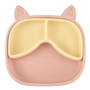 <span class=keywords><strong>Vajilla</strong></span> de Silicona Libre de BPA para Niños, Plato Mini con Tres Compartimentos para Alimentación de Bebés, <span class=keywords><strong>Vajilla</strong></span> para Niños - Product Image 1