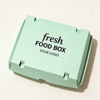 Vente flash - Boîte d'emballage en papier kraft personnalisée avec logo pour la restauration rapide, salades, frites, hamburgers, poulet frit, contenants à emporter