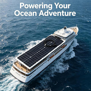 แผงโซลาร์เซลล์แบบยืดหยุ่นสำหรับเรือเดินสมุทร 300W ประสิทธิภาพ 24.9% กันน้ำ ทนต่อการสั่นสะเทือน ผลิตจากไฟเบอร์กลาส รุ่น TOPCON-300W - Product Image 1