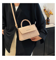 Sac à main carré petit et élégant pour femmes, tendance décontractée, couleur unie, pour filles et femmes